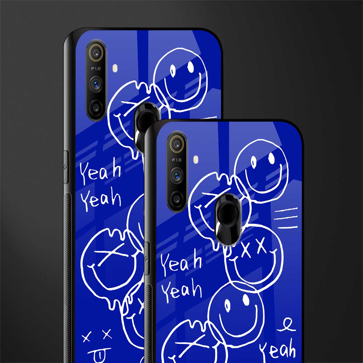 sassy smiley faces glass case for realme narzo 20a image-2