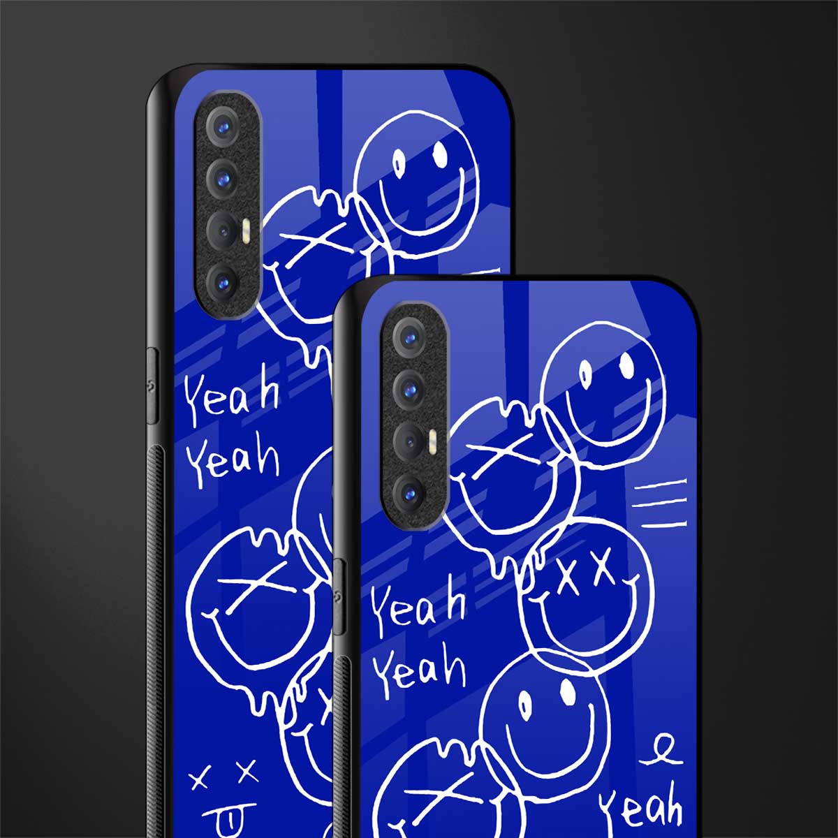 sassy smiley faces glass case for oppo reno 3 pro image-2