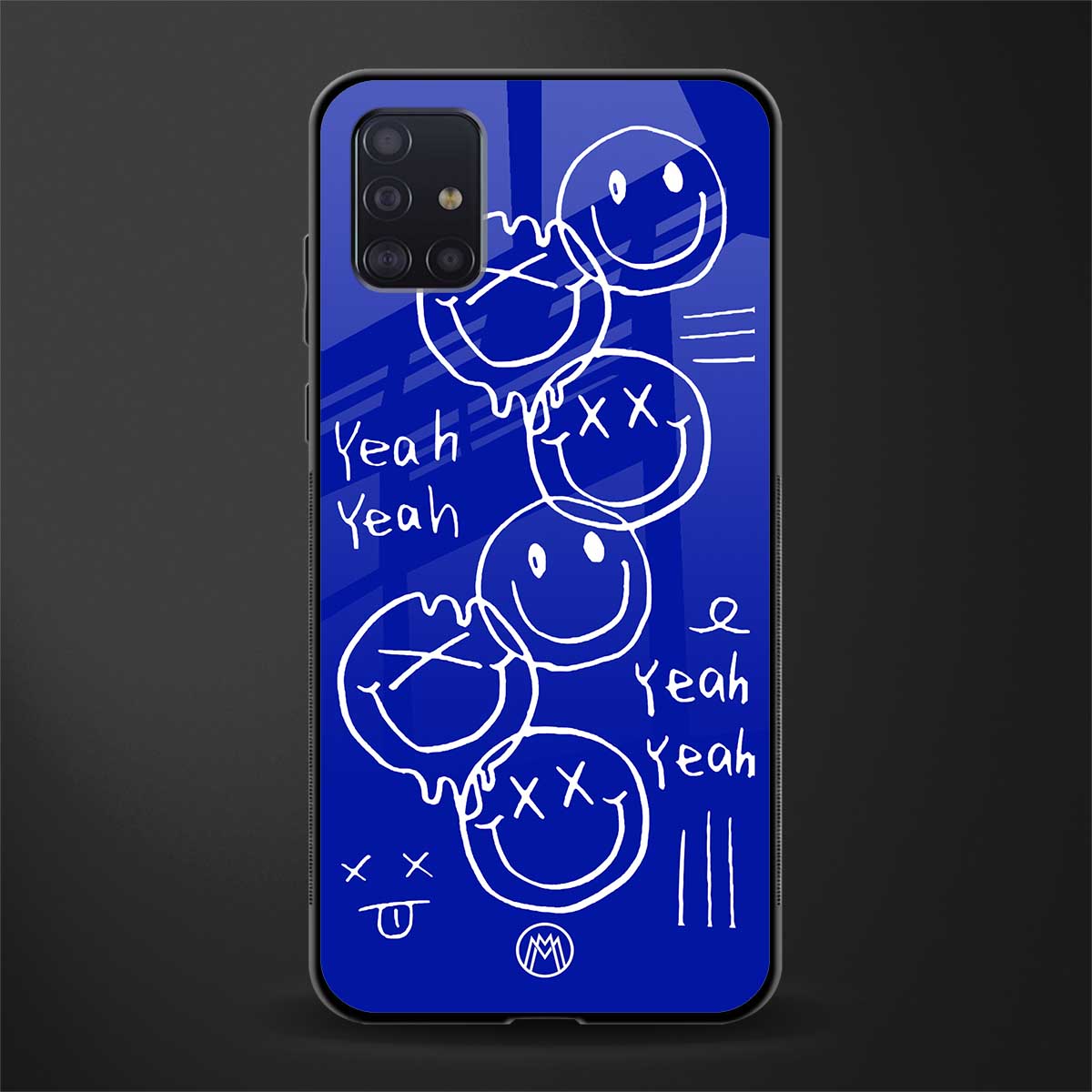 sassy smiley faces glass case for samsung galaxy a71 image