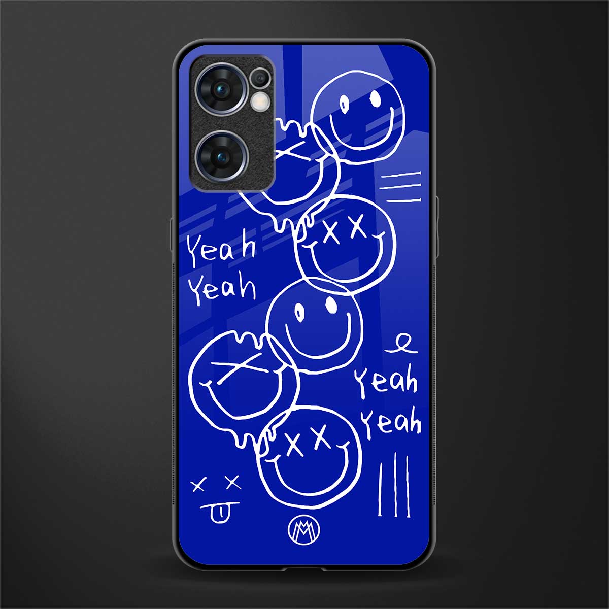 sassy smiley faces glass case for oppo reno7 5g image