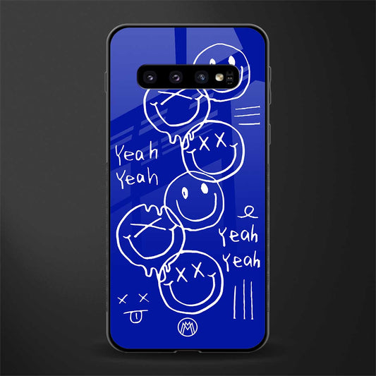 sassy smiley faces glass case for samsung galaxy s10 plus image