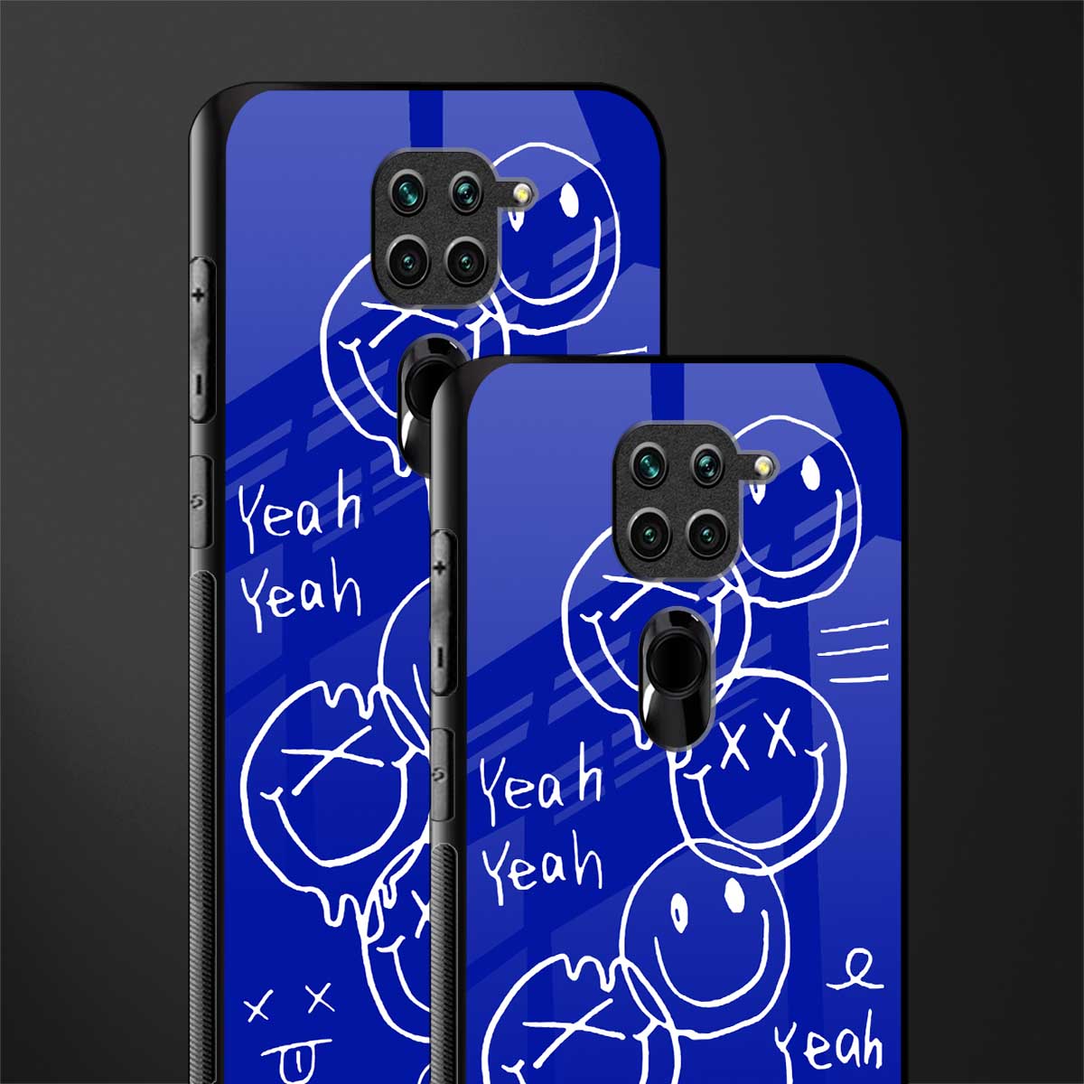 sassy smiley faces glass case for redmi note 9 image-2