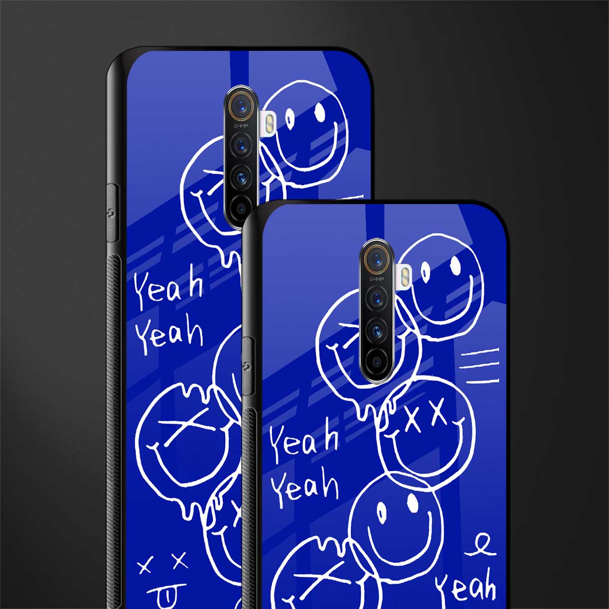 sassy smiley faces glass case for realme x2 pro image-2
