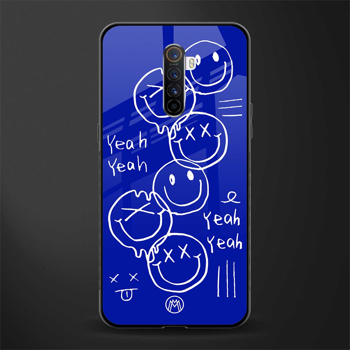 sassy smiley faces glass case for realme x2 pro image
