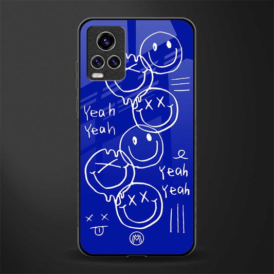 sassy smiley faces glass case for vivo v20 pro image