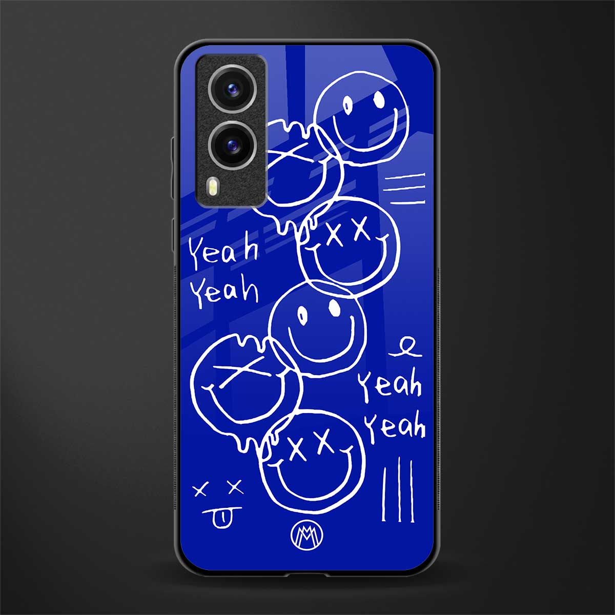 sassy smiley faces glass case for vivo v21e 5g image