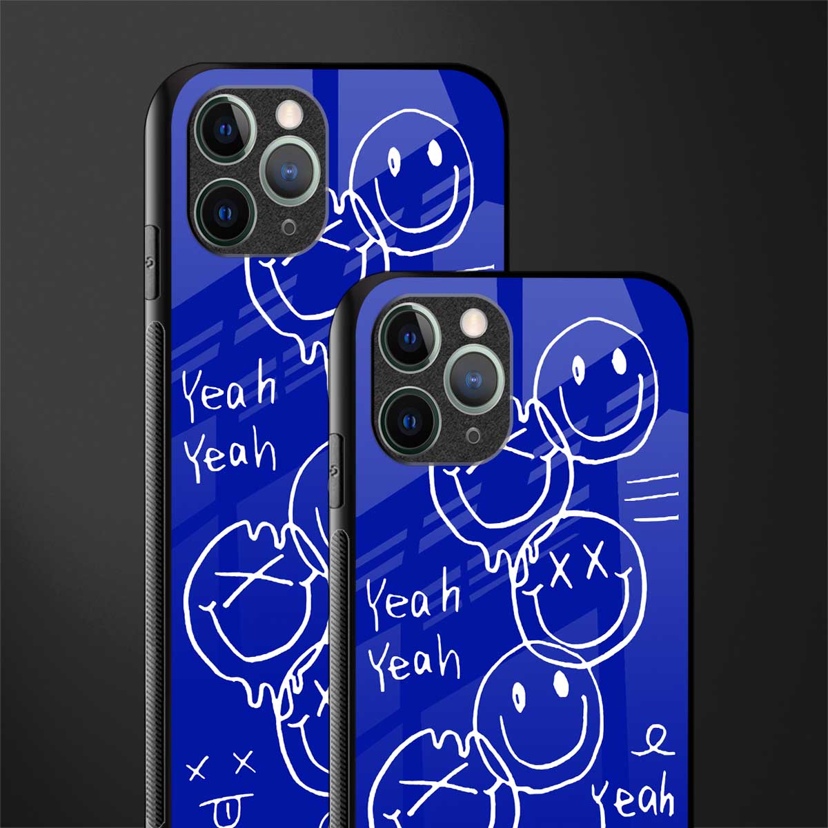 sassy smiley faces glass case for iphone 11 pro image-2