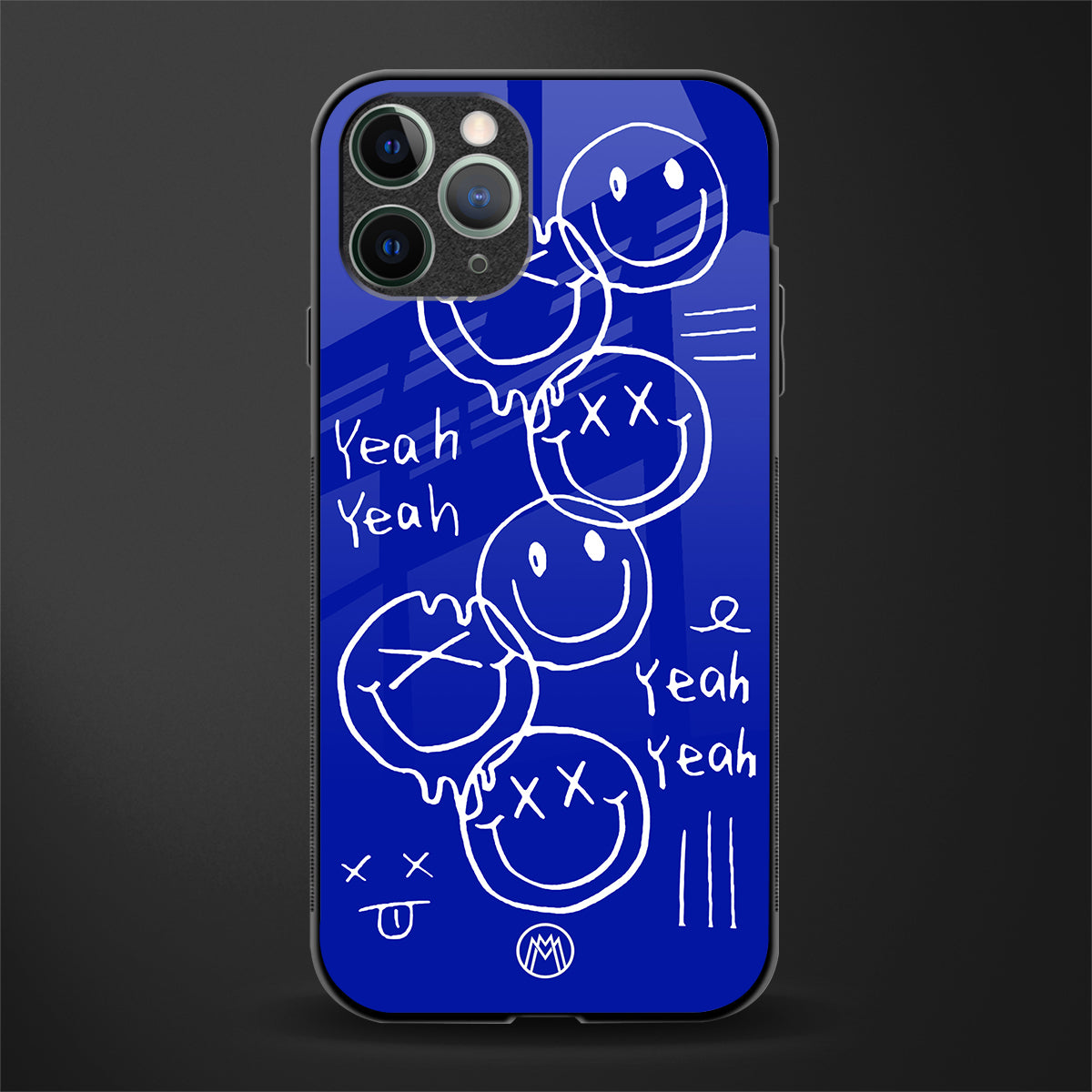 sassy smiley faces glass case for iphone 11 pro image