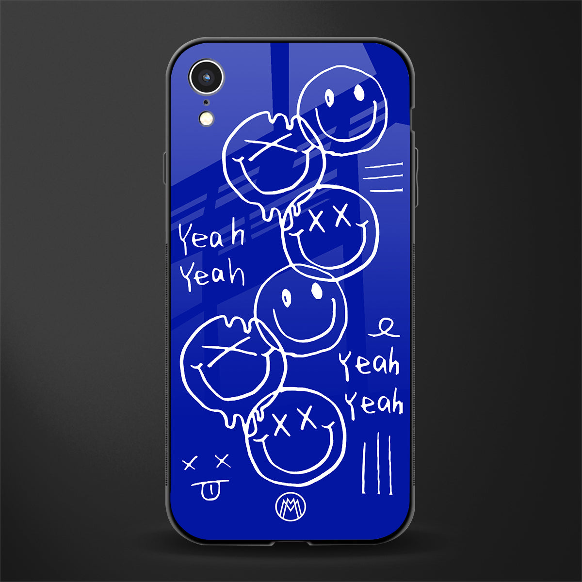 sassy smiley faces glass case for iphone xr image