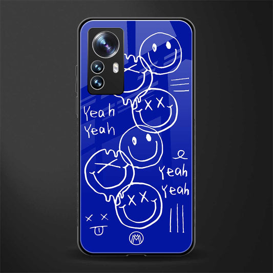 sassy smiley faces back phone cover | glass case for xiaomi 12 pro