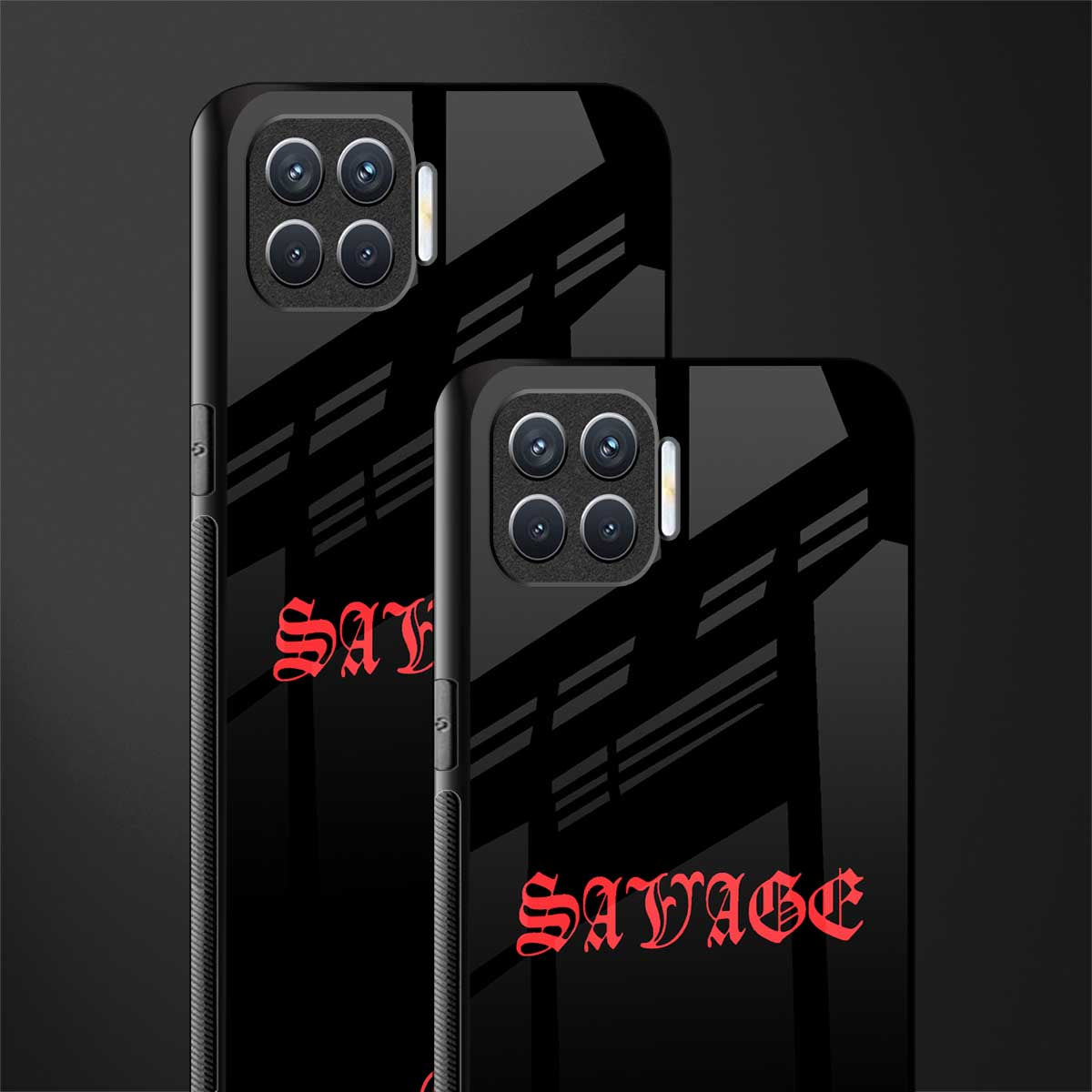 savage glass case for oppo f17 pro image-2