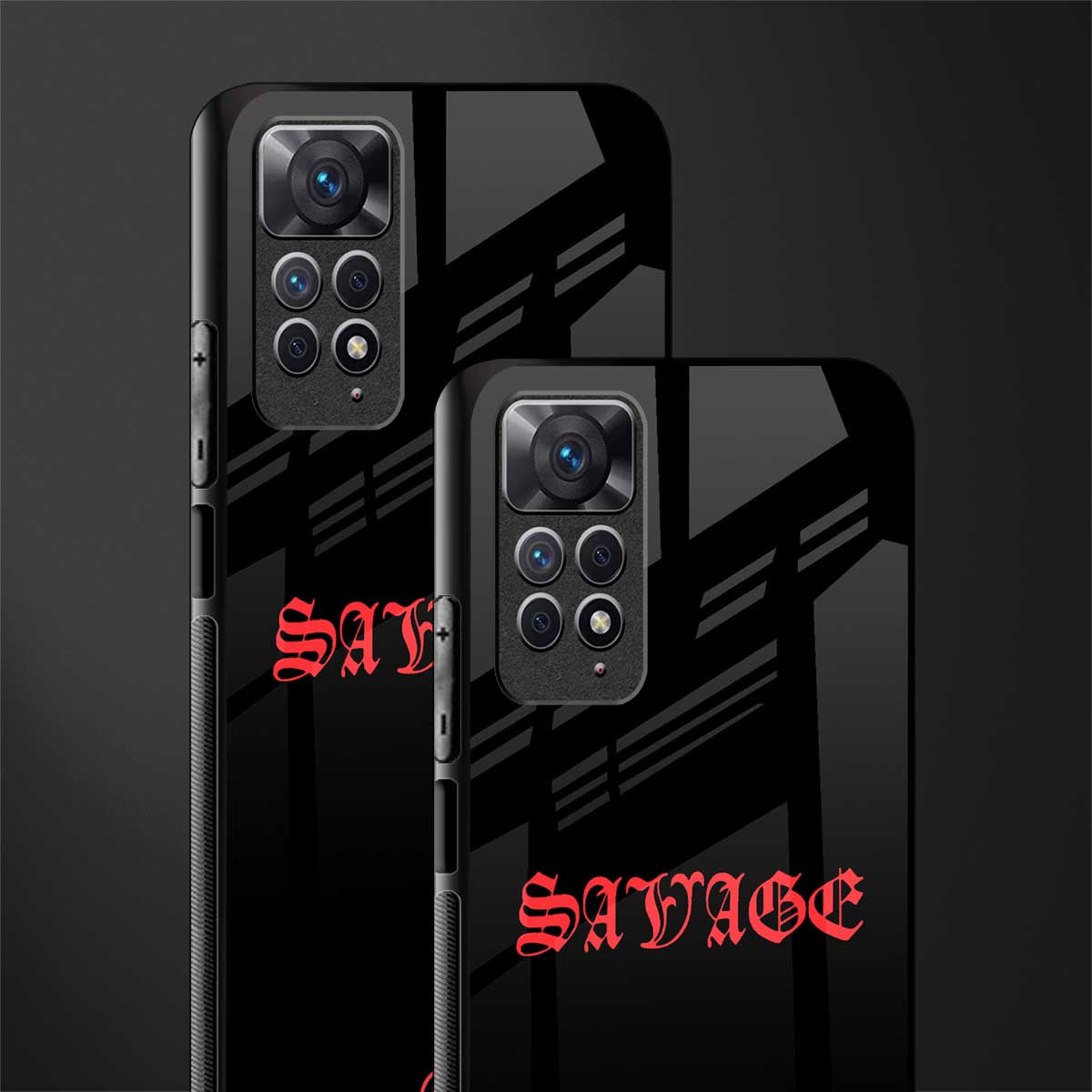 savage back phone cover | glass case for redmi note 11 pro plus 4g/5g