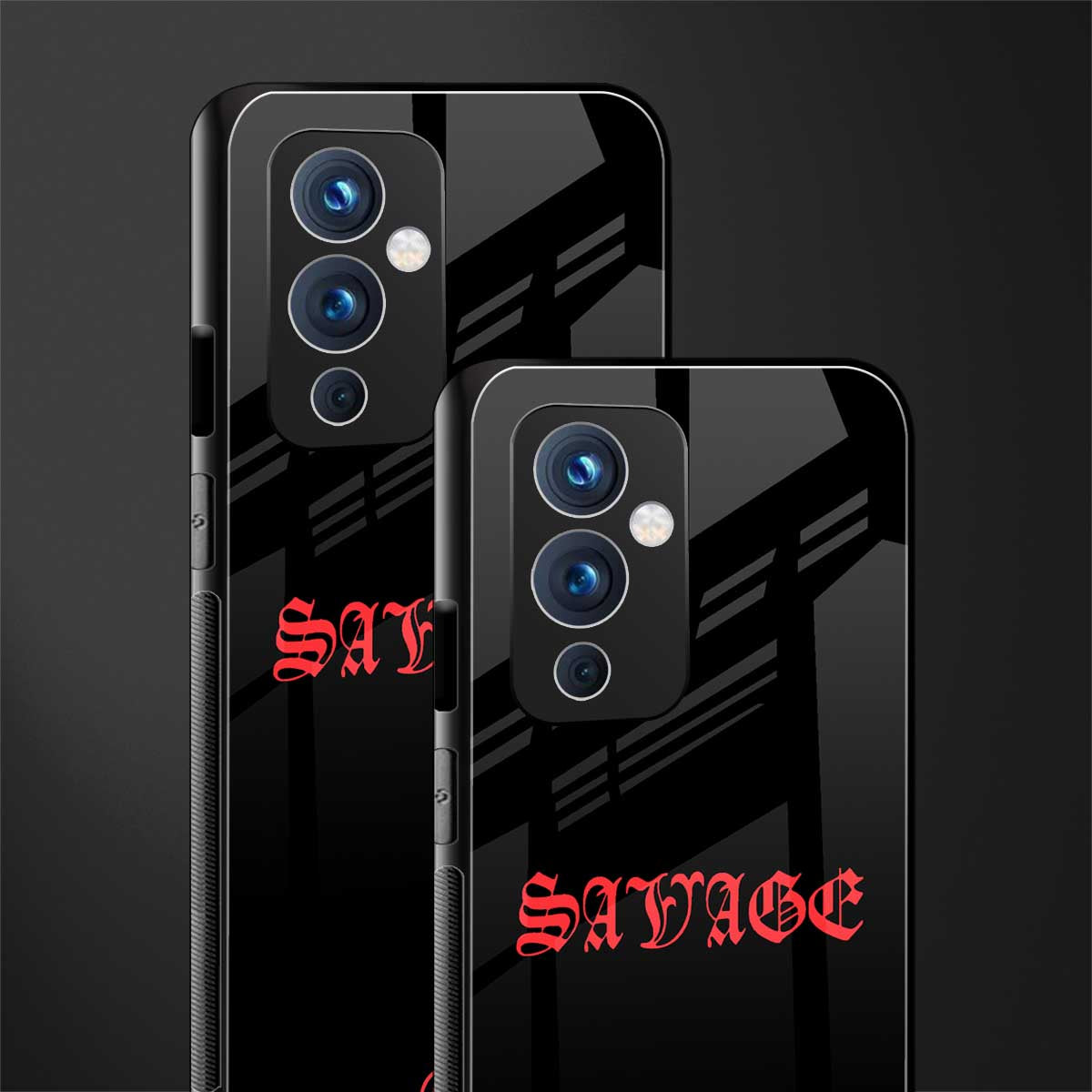 savage back phone cover | glass case for oneplus 9