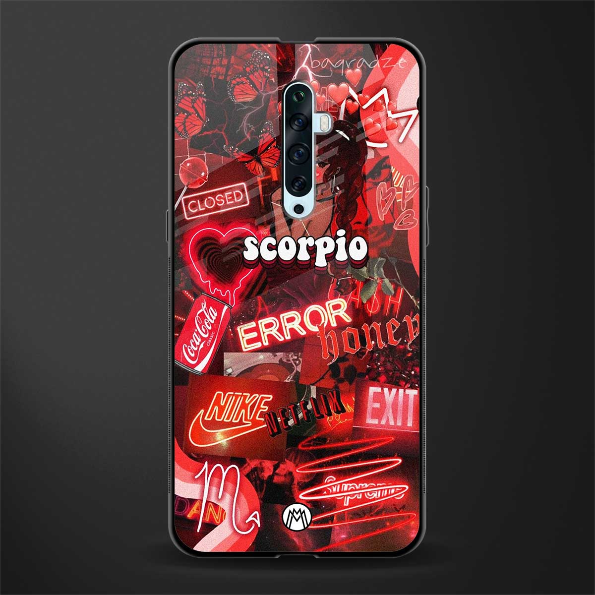 scorpio aesthetic collage glass case for oppo reno 2f image