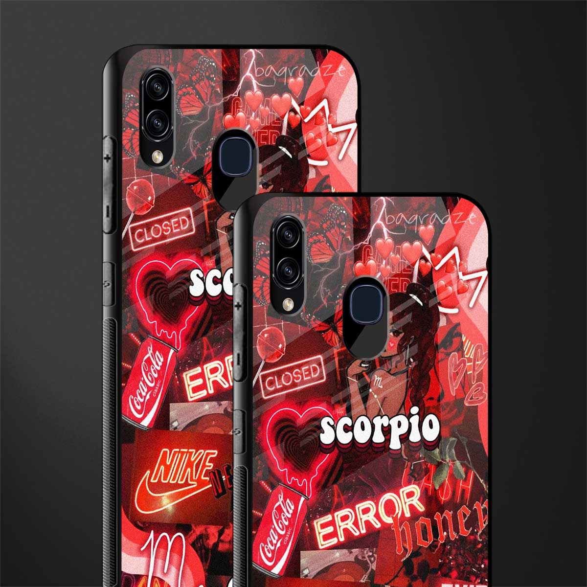 scorpio aesthetic collage glass case for samsung galaxy a30 image-2