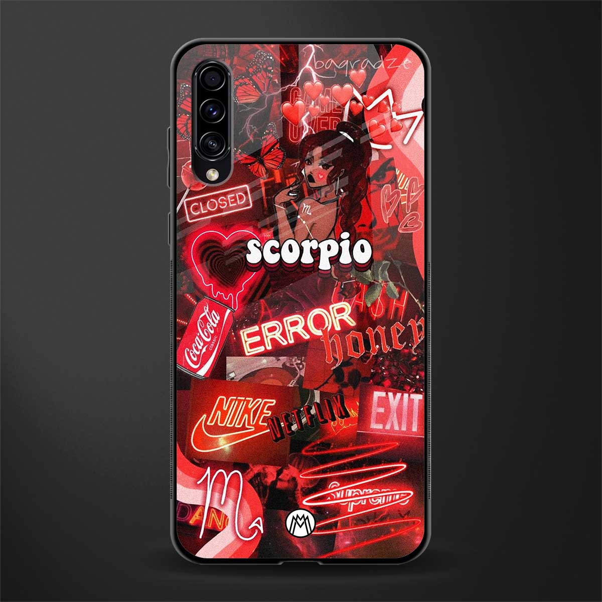 scorpio aesthetic collage glass case for samsung galaxy a70 image