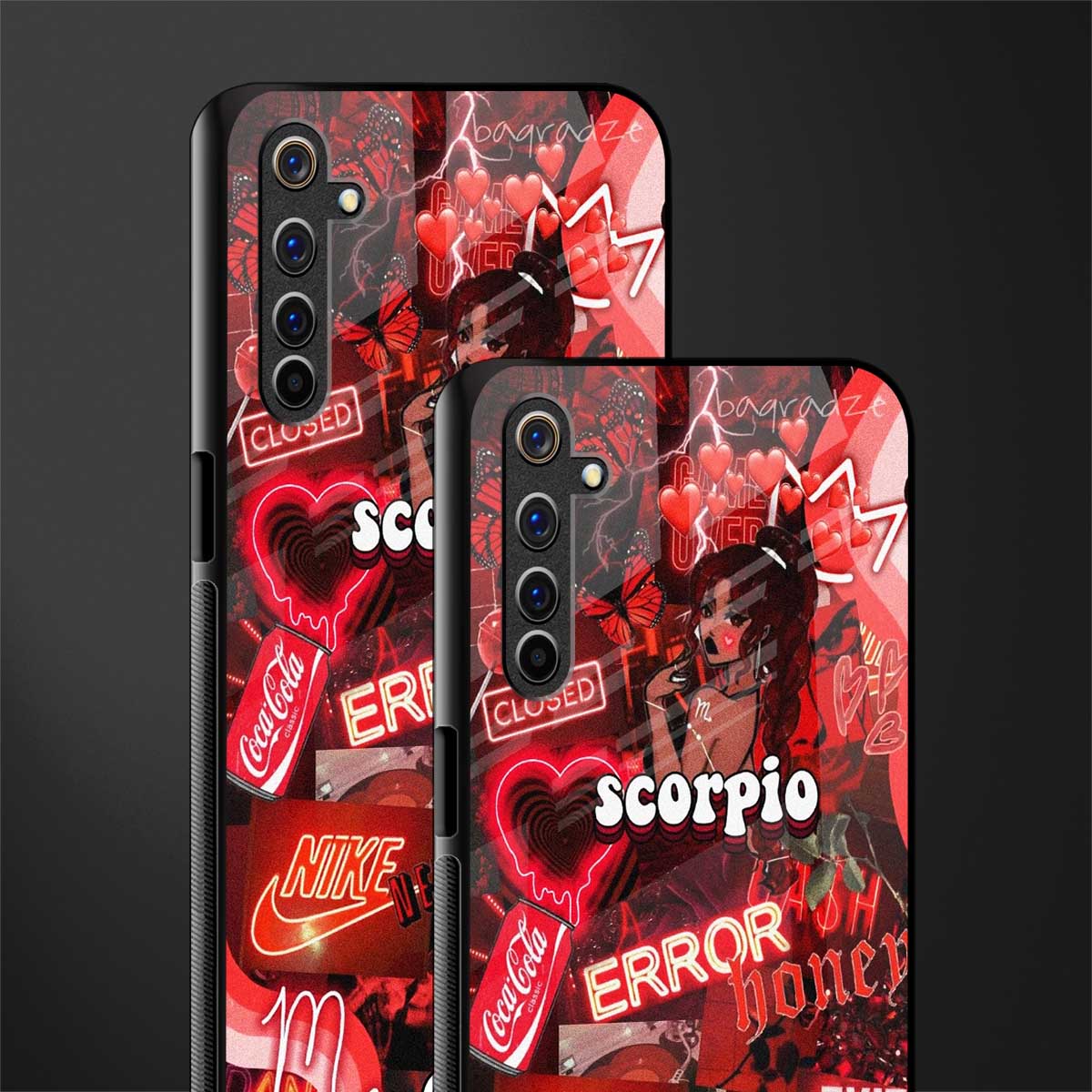 scorpio aesthetic collage glass case for realme 6i image-2