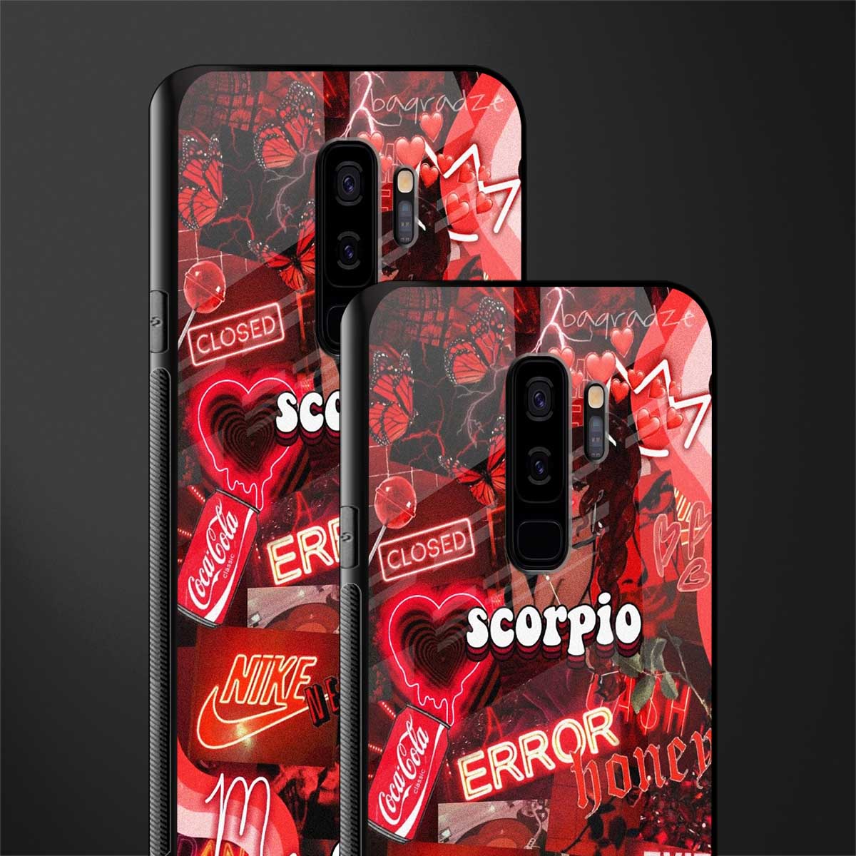 scorpio aesthetic collage glass case for samsung galaxy s9 plus image-2