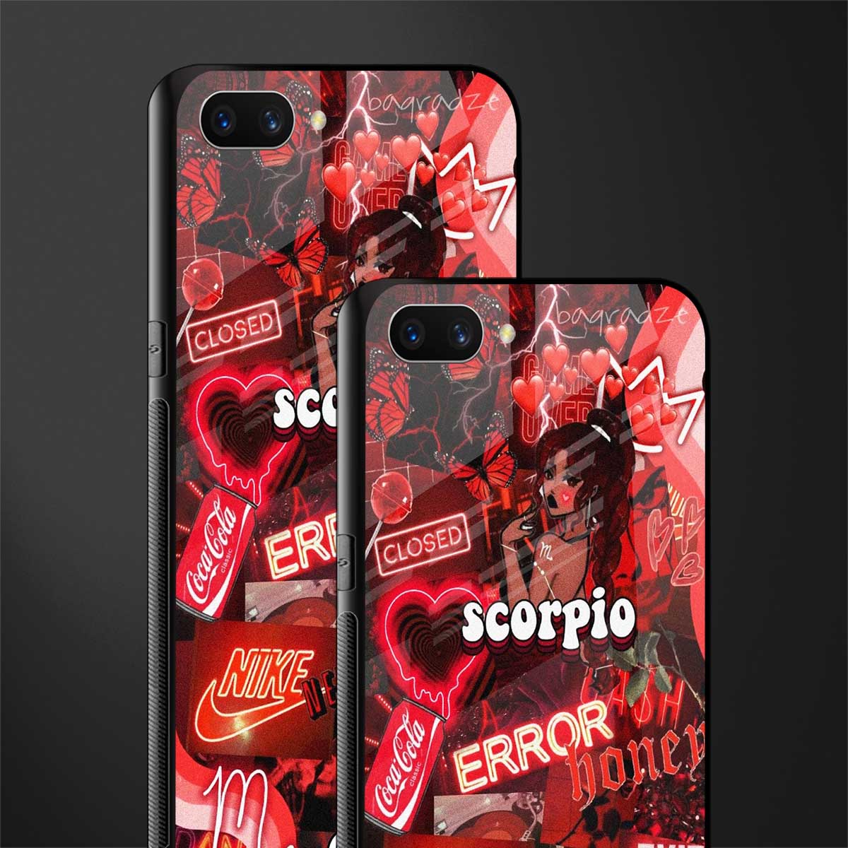 scorpio aesthetic collage glass case for realme c1 image-2