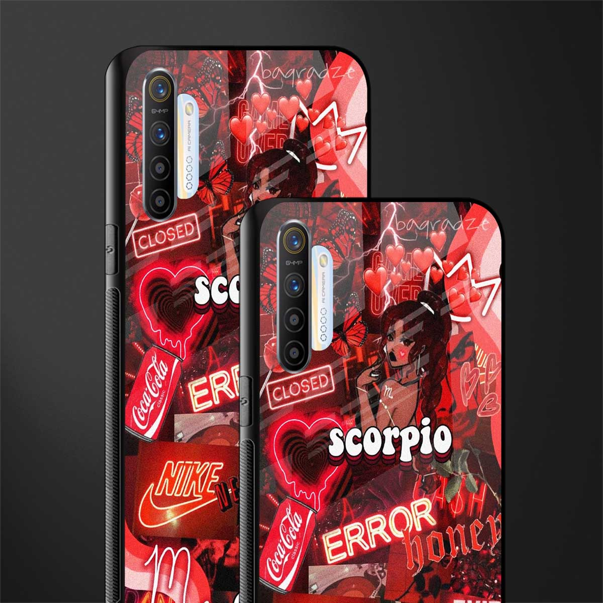 scorpio aesthetic collage glass case for realme x2 image-2