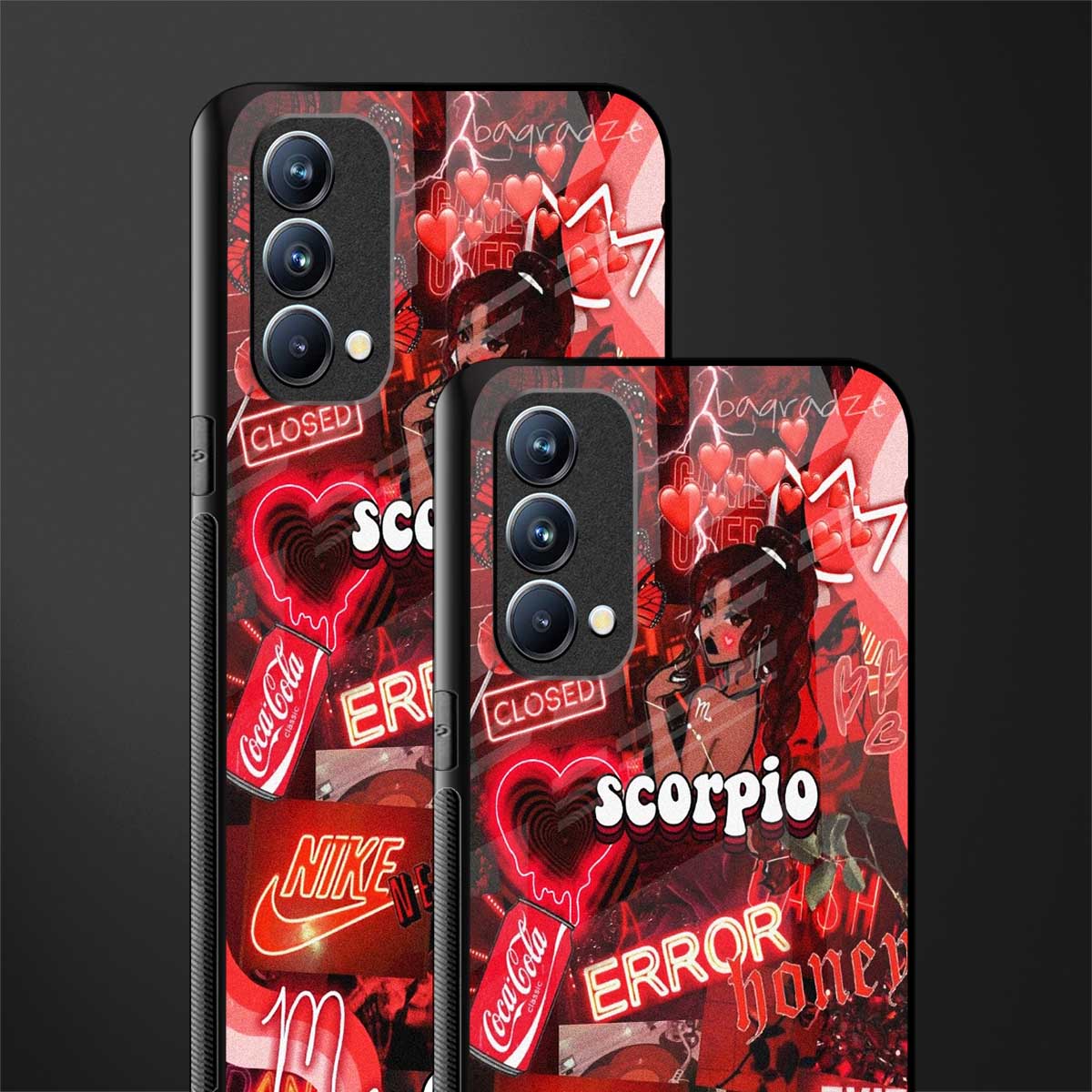 scorpio aesthetic collage glass case for oppo f19s image-2