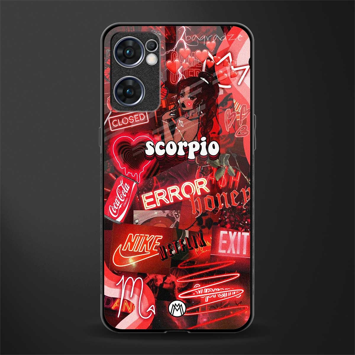 scorpio aesthetic collage glass case for oppo reno7 5g image