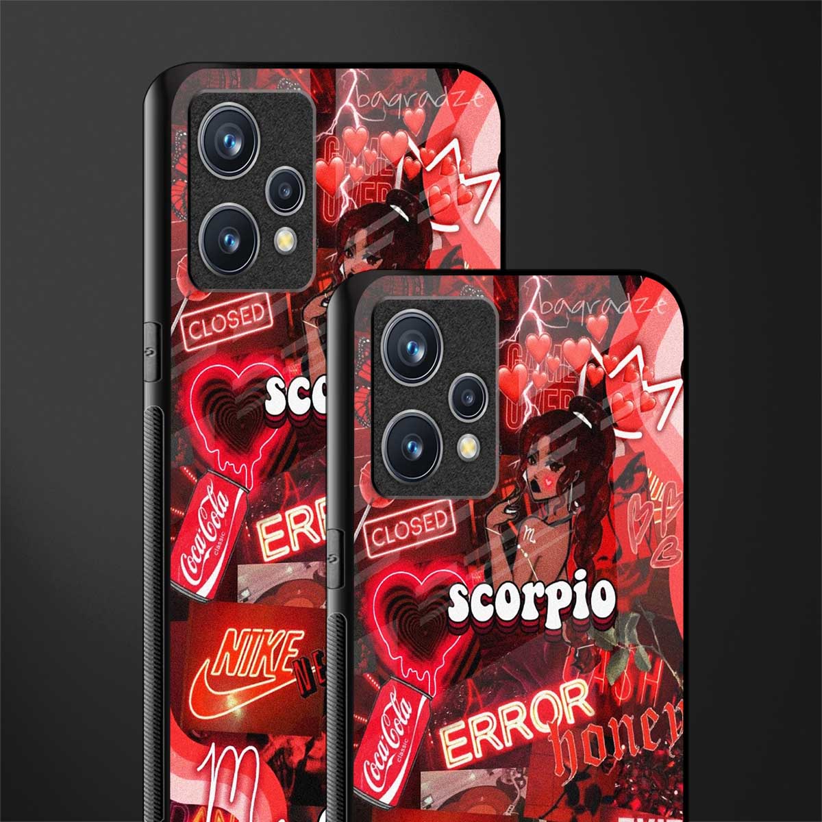 scorpio aesthetic collage glass case for realme 9 4g image-2
