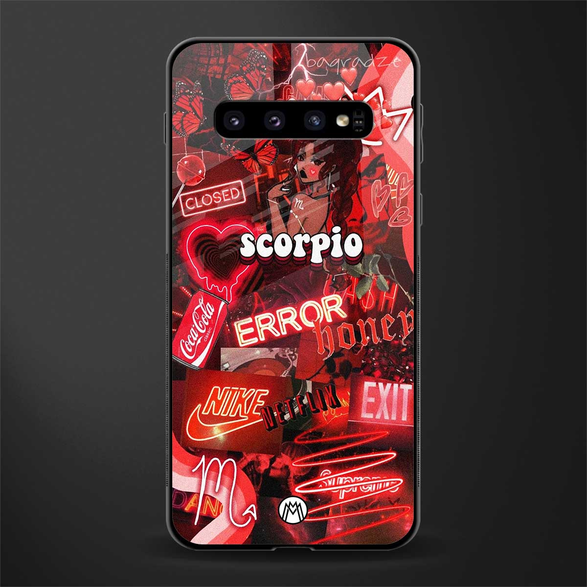 scorpio aesthetic collage glass case for samsung galaxy s10 plus image