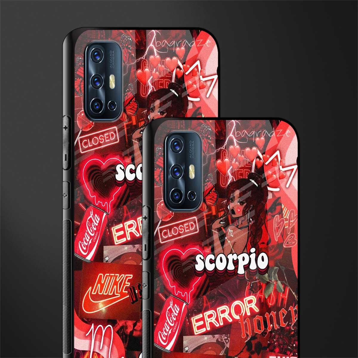 scorpio aesthetic collage glass case for vivo v17 image-2