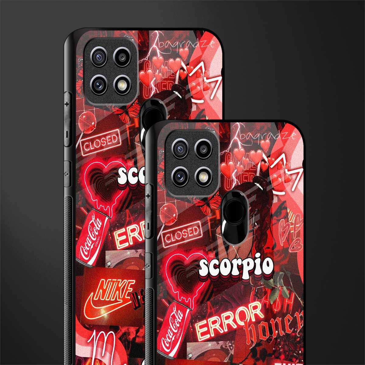 scorpio aesthetic collage glass case for oppo a15s image-2