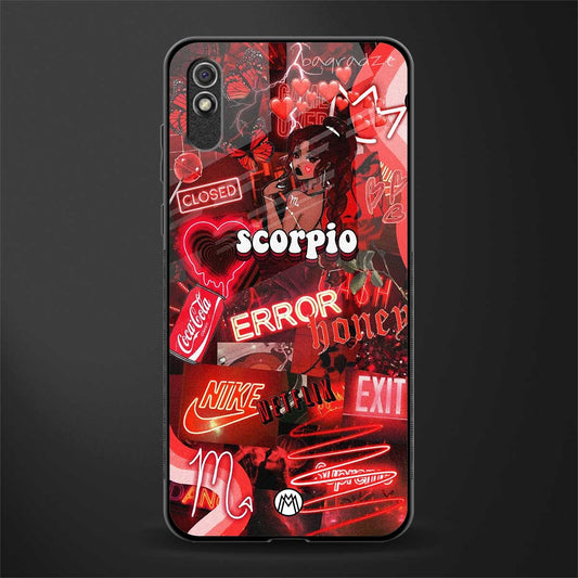 scorpio aesthetic collage glass case for redmi 9i image