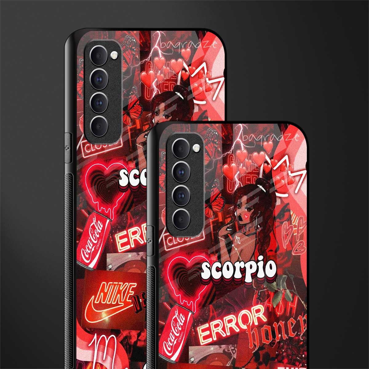 scorpio aesthetic collage glass case for oppo reno 4 pro image-2