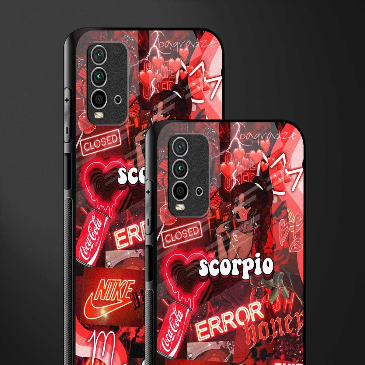 scorpio aesthetic collage glass case for redmi 9 power image-2