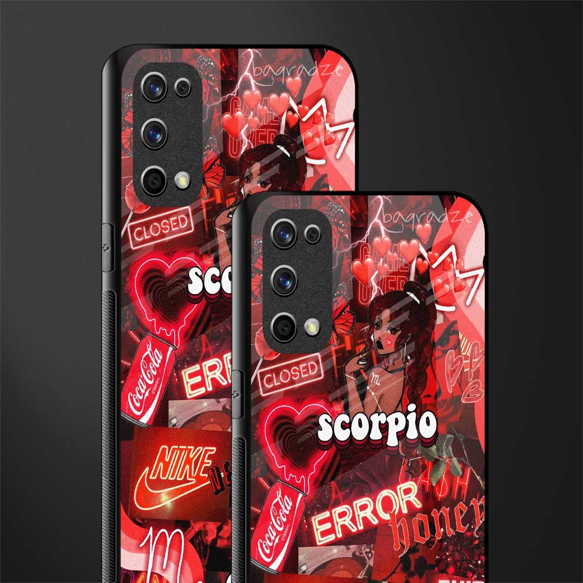 scorpio aesthetic collage glass case for realme x7 pro image-2