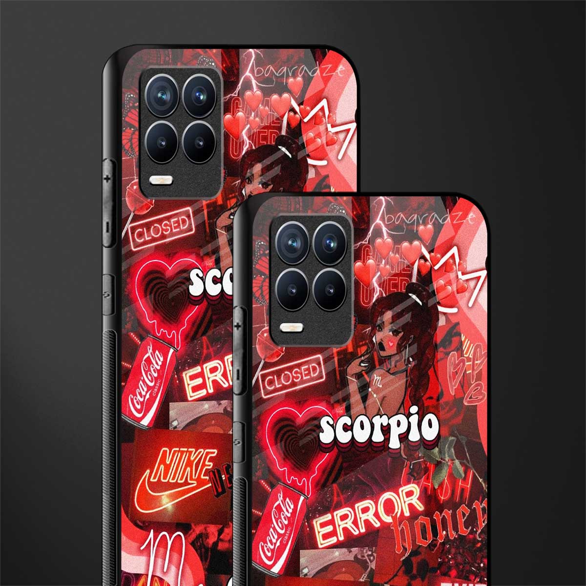 scorpio aesthetic collage glass case for realme 8 4g image-2