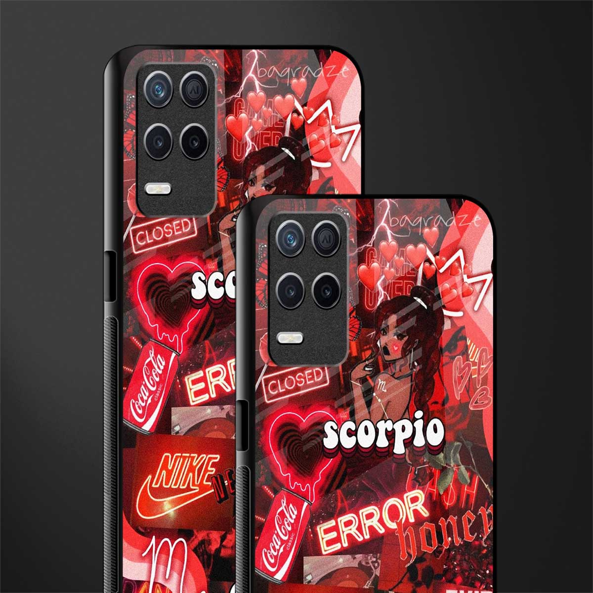 scorpio aesthetic collage glass case for realme narzo 30 5g image-2