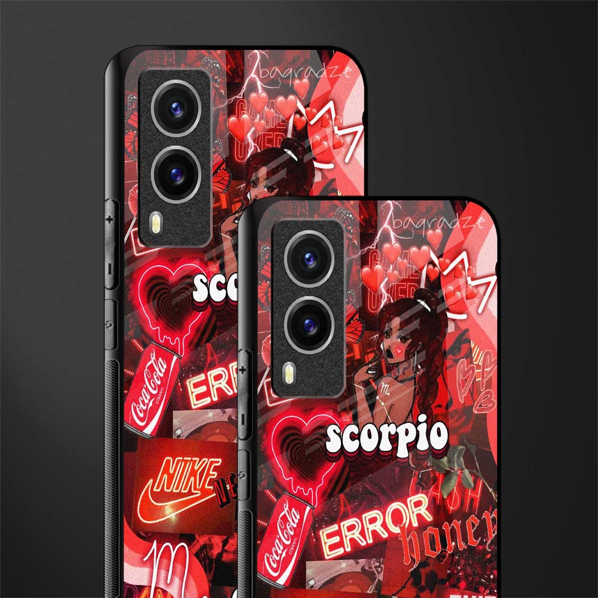 scorpio aesthetic collage glass case for vivo v21e 5g image-2