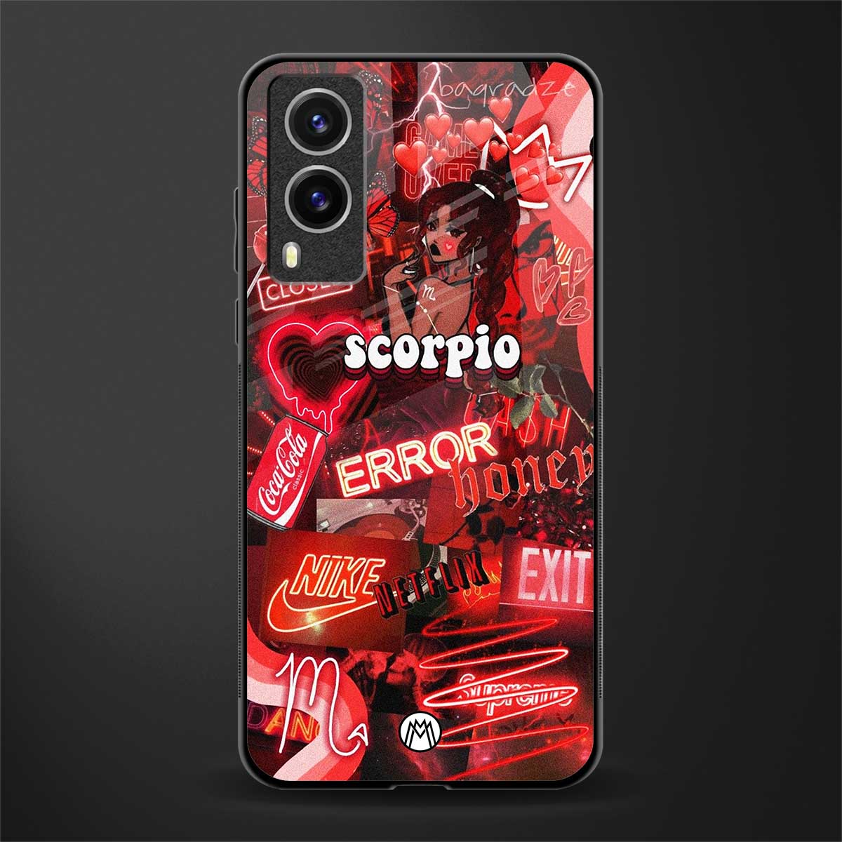 scorpio aesthetic collage glass case for vivo v21e 5g image