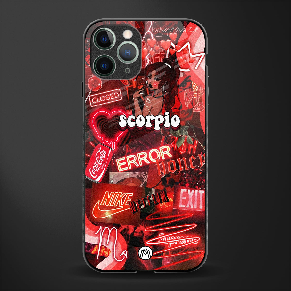 scorpio aesthetic collage glass case for iphone 11 pro image