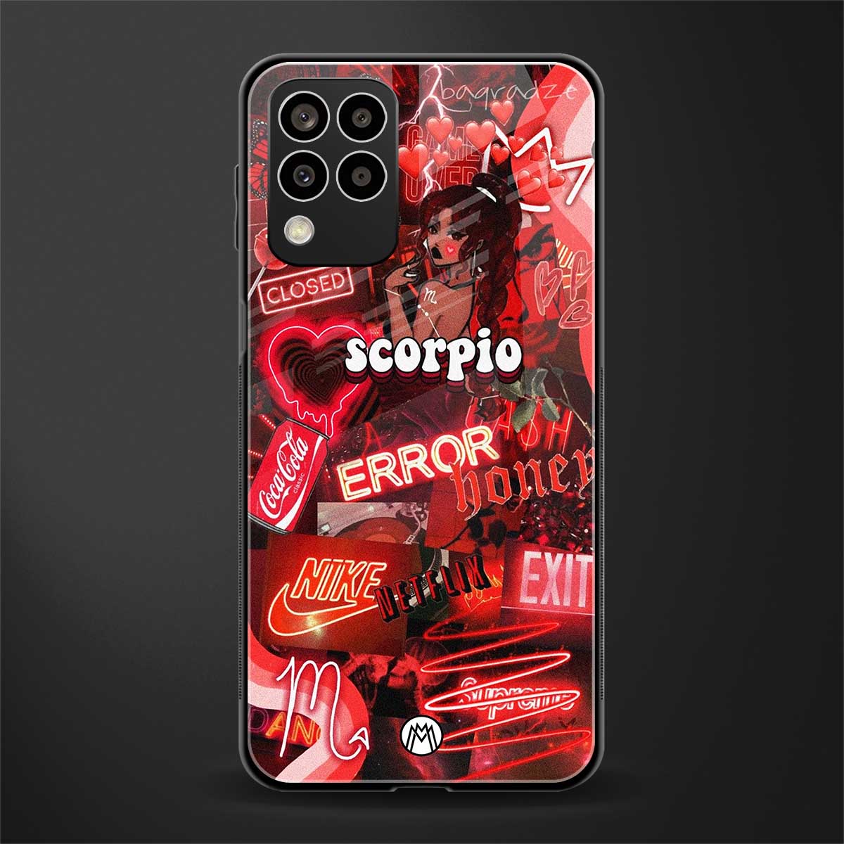 scorpio aesthetic collage back phone cover | glass case for samsung galaxy m33 5g
