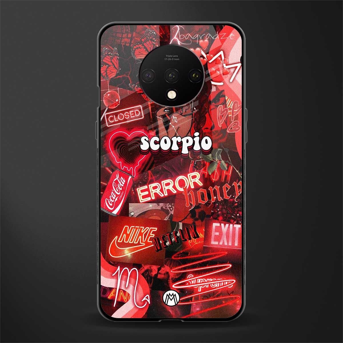 scorpio aesthetic collage glass case for oneplus 7t image