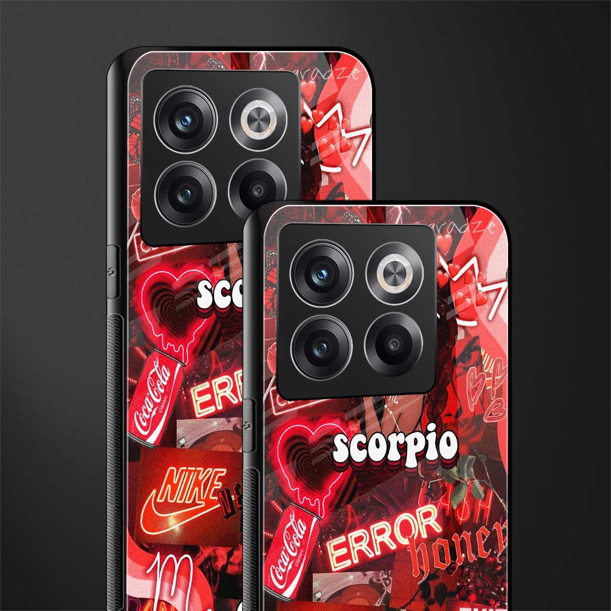 scorpio aesthetic collage back phone cover | glass case for oneplus 10t