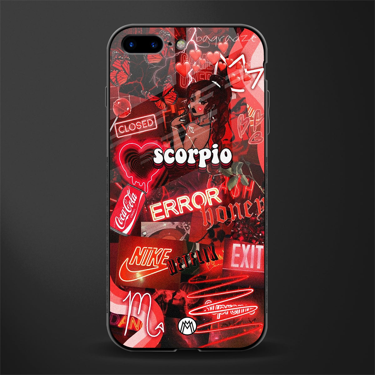 scorpio aesthetic collage glass case for iphone 7 plus image