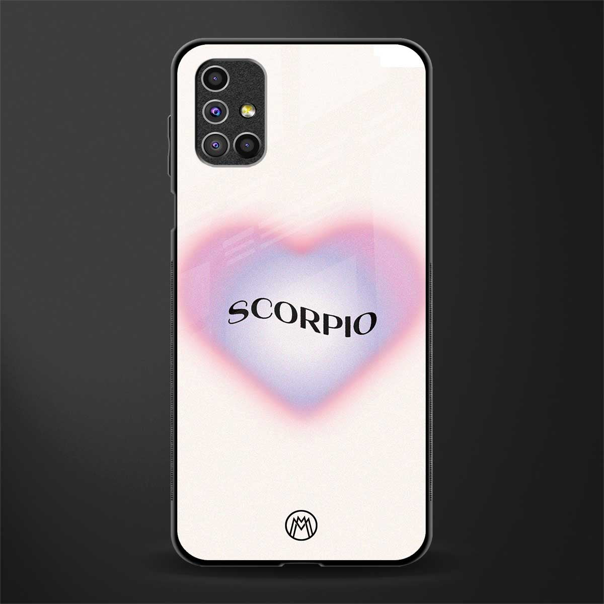 scorpio minimalistic glass case for samsung galaxy m31s image