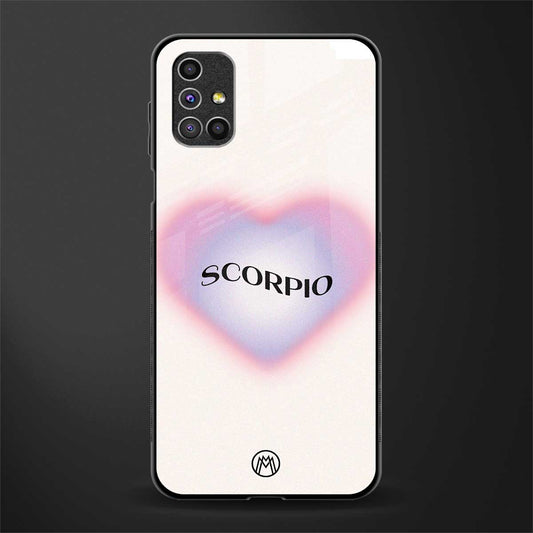 scorpio minimalistic glass case for samsung galaxy m31s image