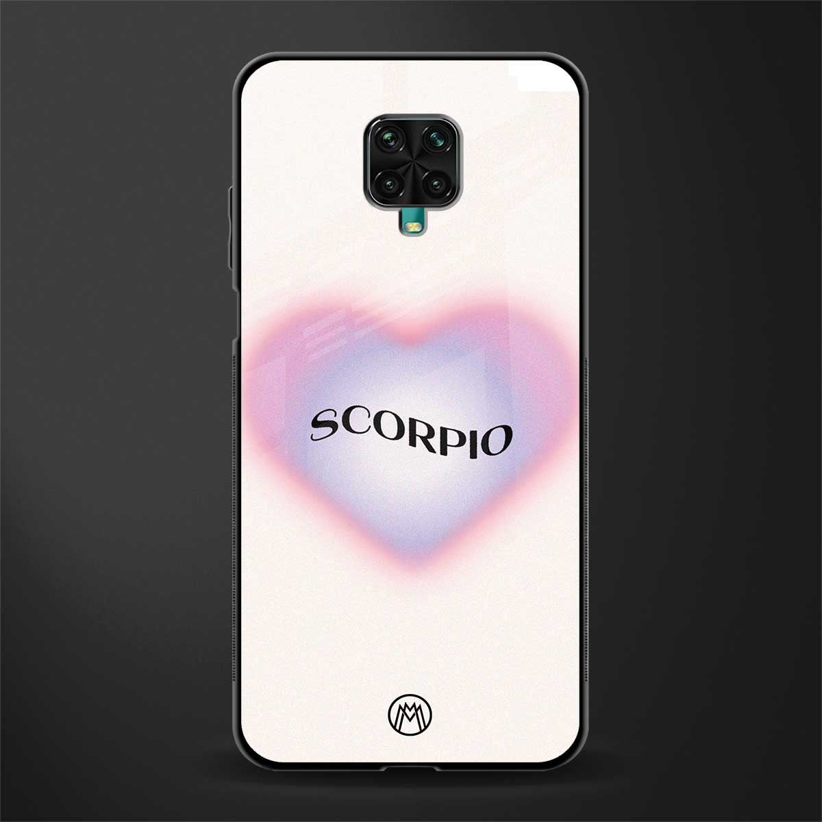 scorpio minimalistic glass case for redmi note 9 pro max image