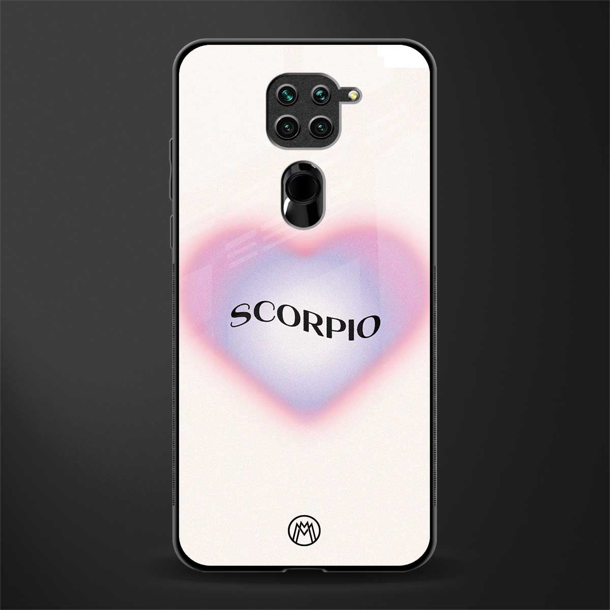 scorpio minimalistic glass case for redmi note 9 image