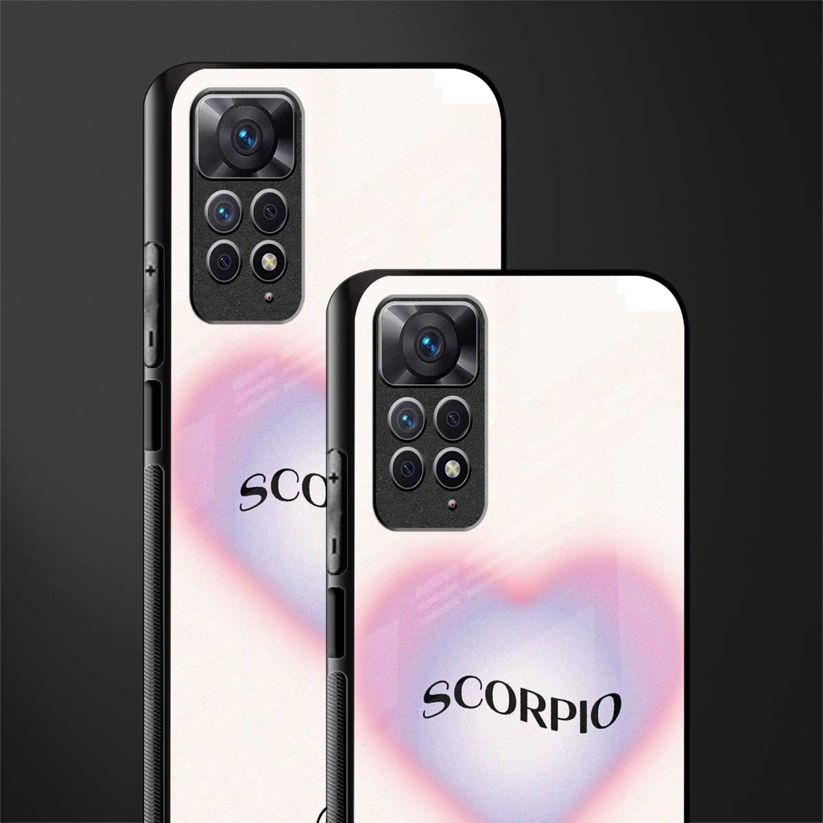 scorpio minimalistic back phone cover | glass case for redmi note 11 pro plus 4g/5g