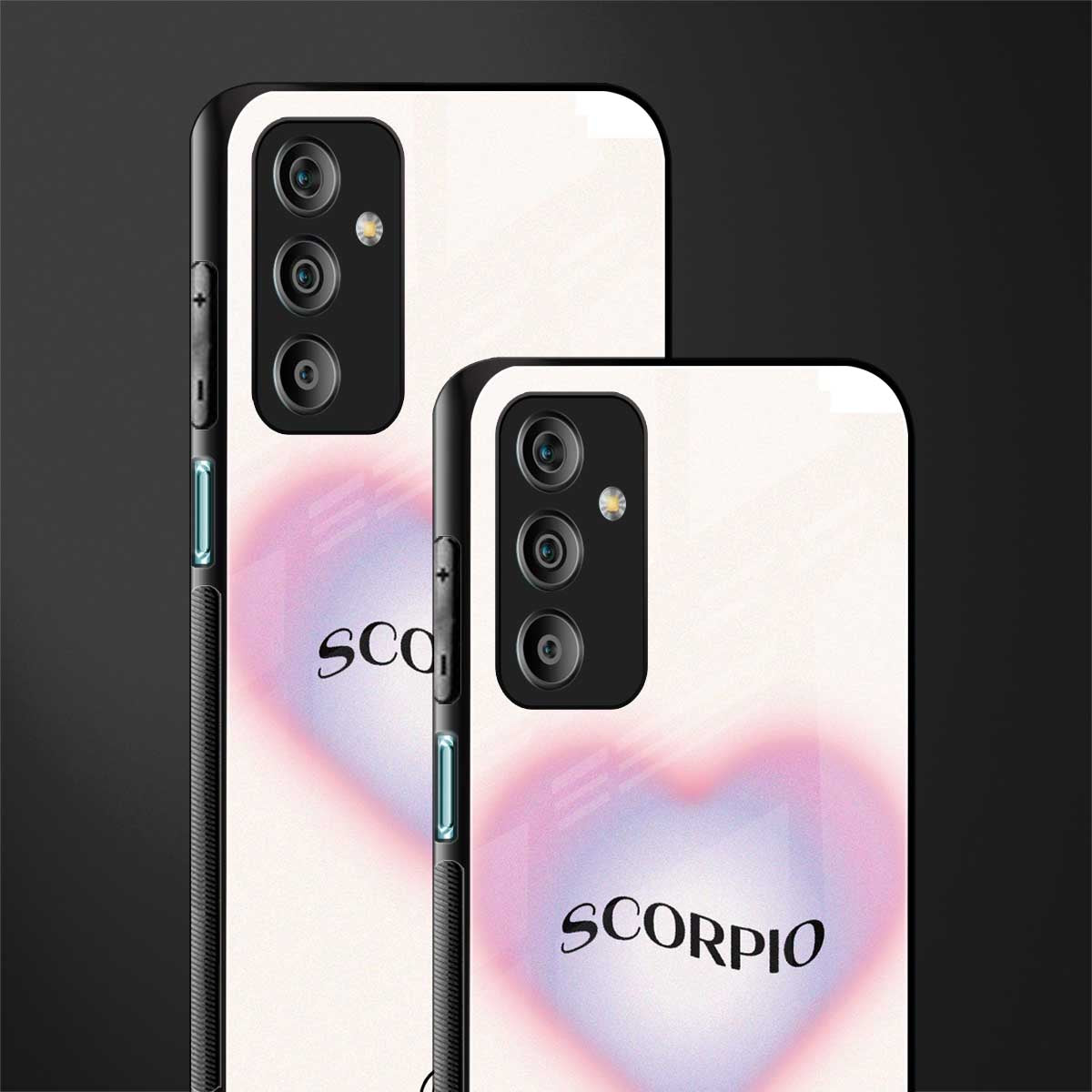 scorpio minimalistic back phone cover | glass case for samsung galaxy f23 5g