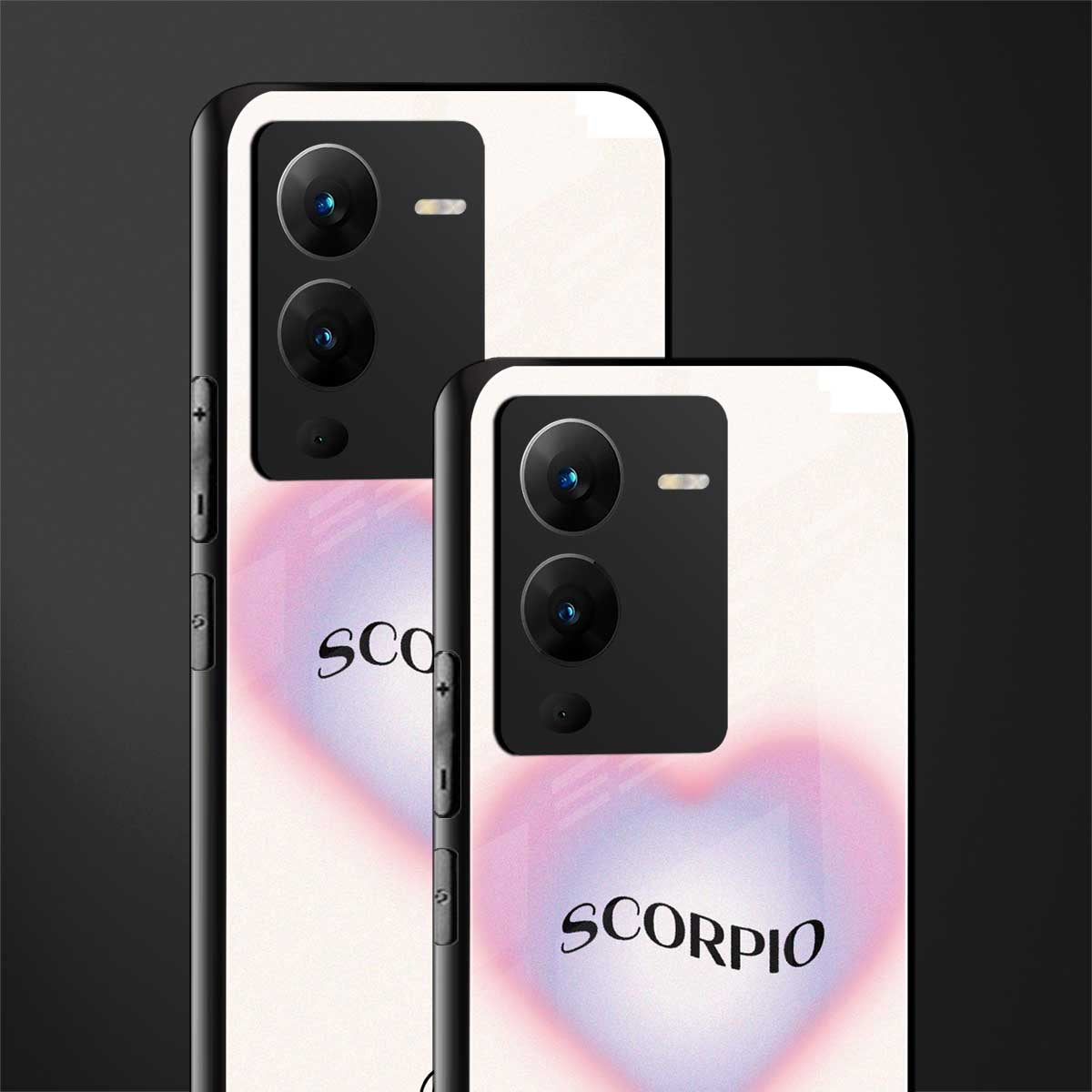 scorpio minimalistic back phone cover | glass case for vivo v25 pro 5g